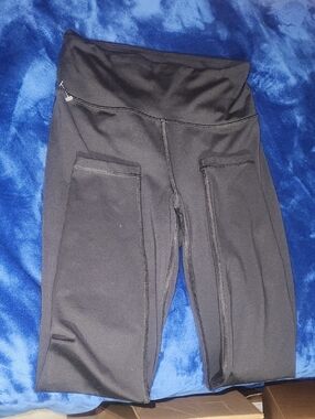 American Eagle Outfitters Black Kids Active Leggings with Side Pockets